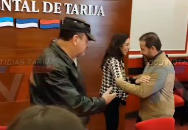 La Gobernadora del departamento de Tarija, Dra. María René Soruco, sostuvo una reunión con el alcalde de Iniesta, España, de la región Castilla-La Mancha.