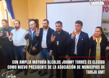 Agradezco la confianza de los alcaldes de nuestro departamento, quienes me eligieron por amplia mayoría como nuevo presidente de la Asociación de Municipios de Tarija (AMT).