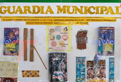GUARDIA MUNICIPAL PIDE A LOS PADRES EVITAR QUE NIÑOS MANIPULEN PIROTECNIA.