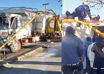 ¡DISPARO, ACCIDENTE Y SAQUEO! UNA TESTIGO ASEGURA QUE FUNCIONARIOS ADUANEROS ABRIERON FUEGO CONTRA UN CAMIÓN EN UNA ZONA DONDE CIRCULABAN MUCHAS PERSONAS.