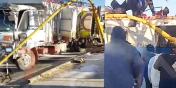 ¡DISPARO, ACCIDENTE Y SAQUEO! UNA TESTIGO ASEGURA QUE FUNCIONARIOS ADUANEROS ABRIERON FUEGO CONTRA UN CAMIÓN EN UNA ZONA DONDE CIRCULABAN MUCHAS PERSONAS.