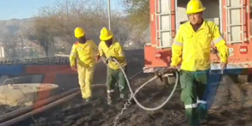 INCENDIO AL INTERIOR DE LA PLANTA DE TRATAMIENTO DE AGUA POTABLE SAN JACINTO, EN TABLADA EL RODRO EN LA SUBIDA DEL GALLINAZO.