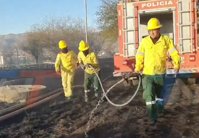 INCENDIO AL INTERIOR DE LA PLANTA DE TRATAMIENTO DE AGUA POTABLE SAN JACINTO, EN TABLADA EL RODRO EN LA SUBIDA DEL GALLINAZO.