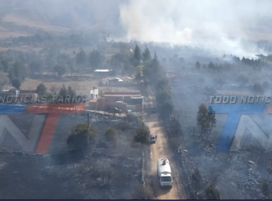 ASÍ QUEDÓ PINO SUD. EL INCENDIO NO DEJÓ NADA A SU PASO Y LAS IMÁGENES SON DESOLADORAS