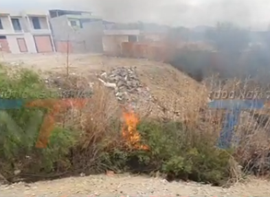 INCENDIO SE REGISTRA ESTE DOMINGO Y BOMBEROS YA FUERON ALERTADOS